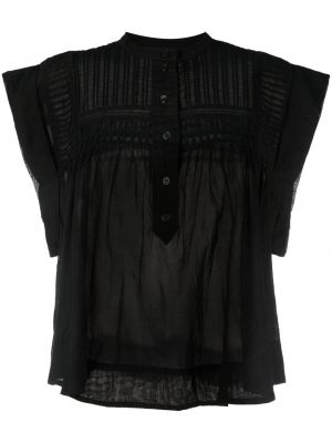 Bluse mit plisseefalten Marant Etoile schwarz