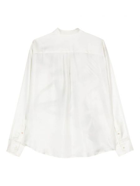 Raštuota gėlėta šilkinė marškiniai Pierre-louis Mascia balta