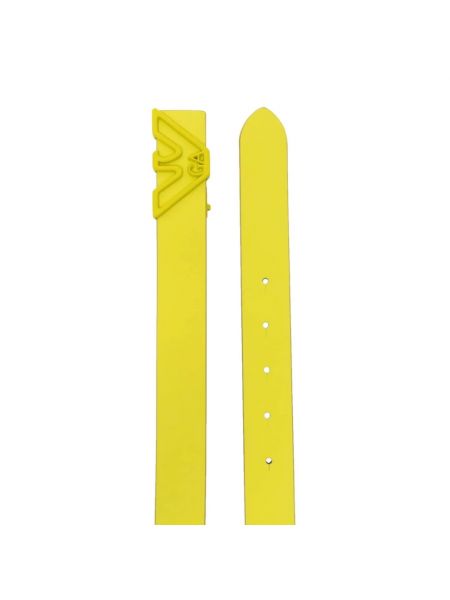 Cinturón de cuero Emporio Armani amarillo