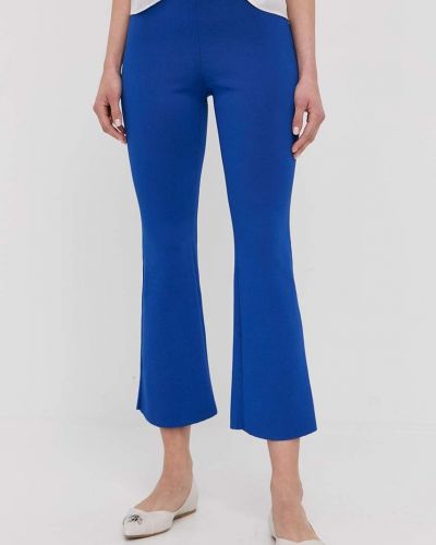 Spodnie z wysoką talią Liviana Conti niebieskie
