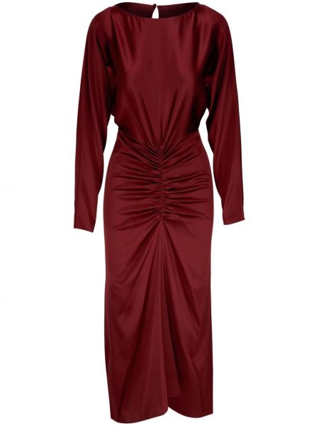 Červené saténové večerní šaty Veronica Beard