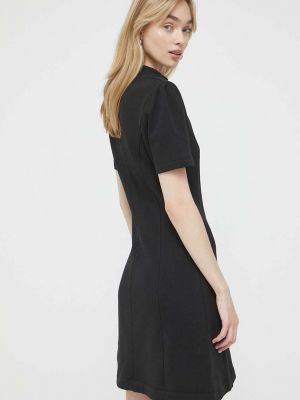 Bavlněné mini šaty Love Moschino černé