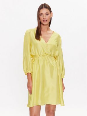 Коктейлна рокля slim Marella жълто