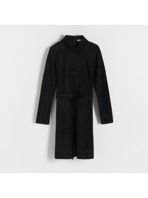 Welurowa sukienka mini Reserved czarna