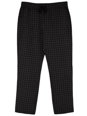 Kockované priliehavé pyžamo Trendyol čierna