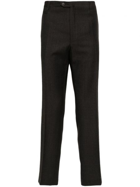 Spodnie wełniane slim fit Corneliani szare
