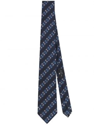 Jedwabny krawat Etro niebieski