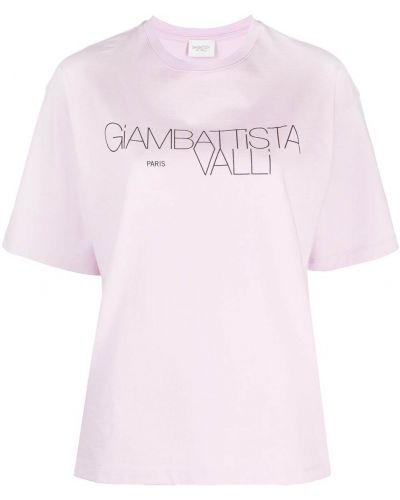 Camiseta con estampado Giambattista Valli rosa