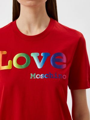 Трикотажная вельветовая блузка Love Moschino
