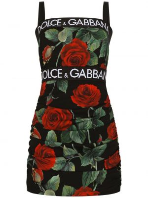 Trykt silke dress Dolce & Gabbana