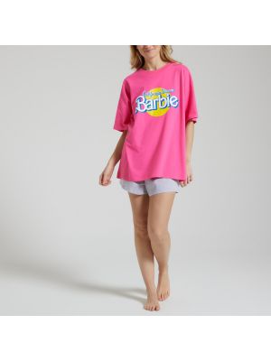 Pijama oversized Barbie rosa