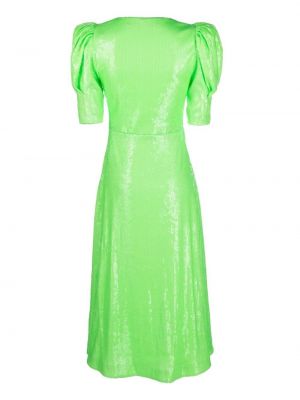 Midi kleita ar v veida izgriezumu Rotate zaļš
