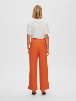 Pantaloni Selected Femme arancione