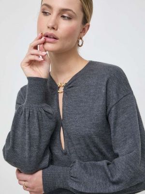 Шерстяной свитер Pinko серый