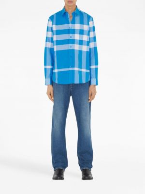 Pledinė marškiniai ilgomis rankovėmis oversize Burberry mėlyna