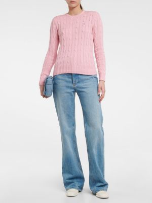 Jersey de algodón de punto de tela jersey Polo Ralph Lauren rosa