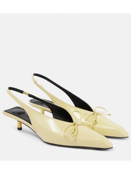 Полуотворени обувки с отворена пета Jacquemus жълто
