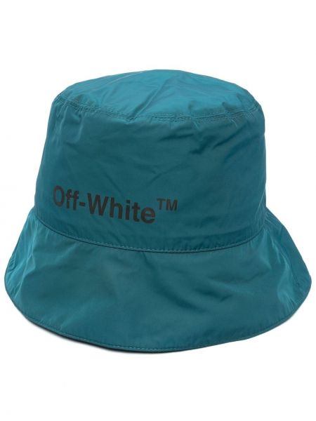 Brodert bøttehatt Off-white