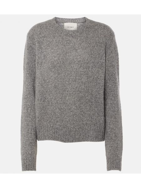 Кашмирен копринен пуловер Lisa Yang сиво