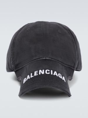 Șapcă din bumbac Balenciaga negru