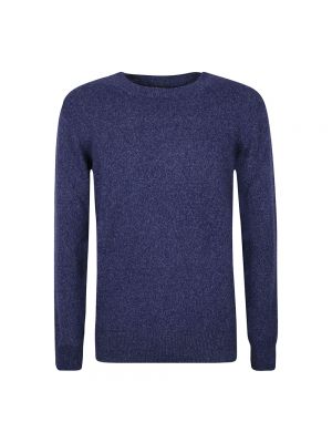 Dzianinowy sweter z okrągłym dekoltem A.p.c. niebieski