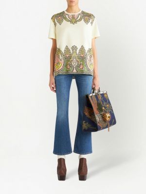 T-shirt mit print mit paisleymuster mit rundem ausschnitt Etro