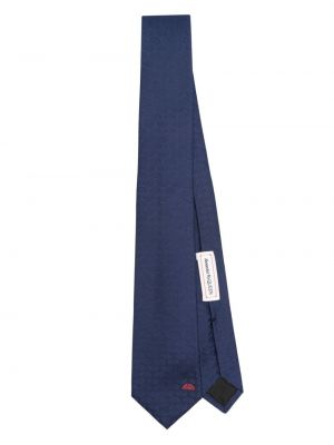Jacquard nyakkendő Alexander Mcqueen kék