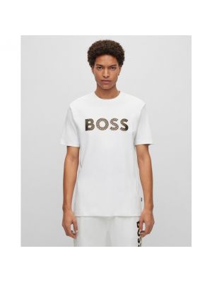 Camiseta de algodón Boss blanco
