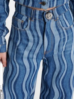 Voľné džínsy s vysokým pásom Area modrá