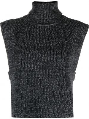 Sweter bez rękawów chunky Isabel Marant Etoile szary