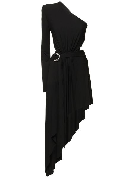 Sukienka midi drapowana Alexandre Vauthier czarna