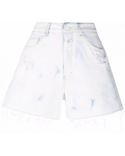 Pantalones cortos con estampado tie dye Closed blanco