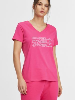Μπλούζα με λαιμόκοψη v O'neill ροζ