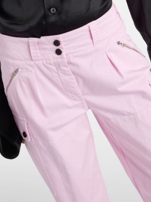 Βαμβακερό παντελόνι cargo Tom Ford ροζ