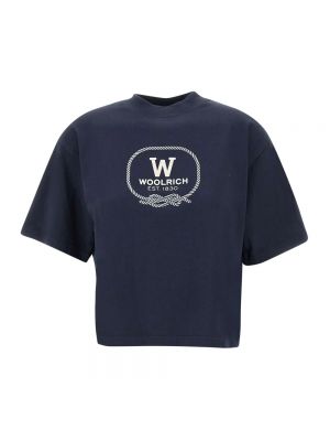 Oversize t-shirt Woolrich blau