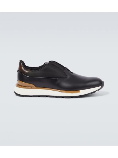 Leder sneaker Berluti schwarz