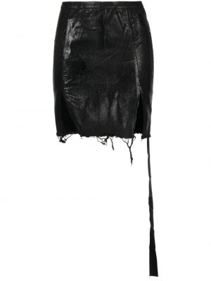 Spódnica z dziurami z przetarciami Rick Owens Drkshdw czarna