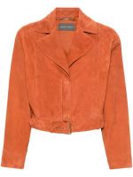 Oranžne ženski usnjene jakne