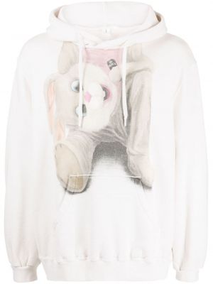 Hoodie con stampa Doublet bianco