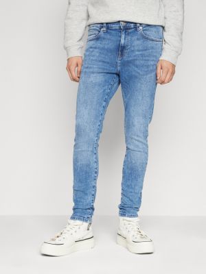 Приталенные джинсы скинни Only & Sons синие