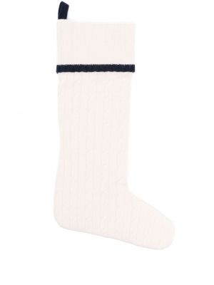 Kάλτσες πάνω από το γόνατο κασμίρ Ralph Lauren Home λευκό