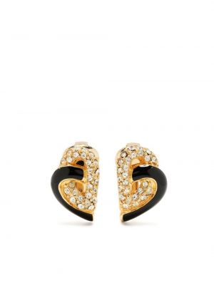 Szív mintás fülbevaló Christian Dior aranyszínű