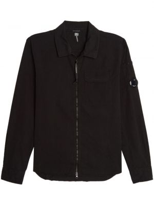 Košeľa na zips C.p. Company čierna