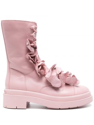 Ankle boots skórzane Jimmy Choo różowe