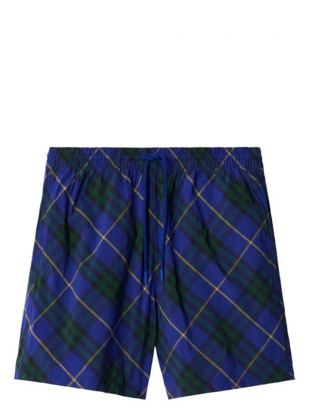 Karierte shorts mit print Burberry blau