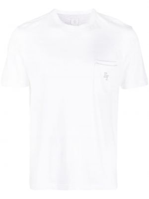 T-shirt en coton avec manches courtes Eleventy blanc