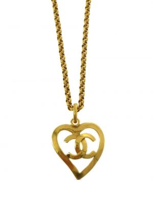 Μενταγιόν με μοτίβο καρδιά Chanel Pre-owned χρυσό