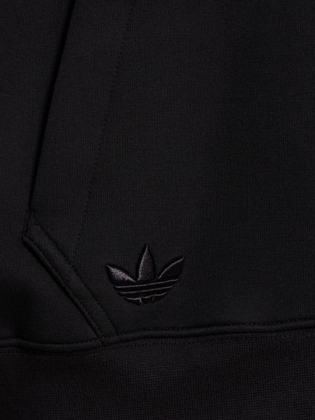 Βαμβακερός φούτερ με κουκούλα Adidas Originals μαύρο