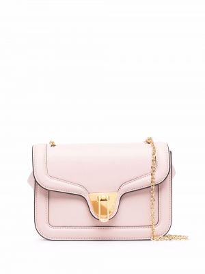 Lær mini bag Coccinelle rosa