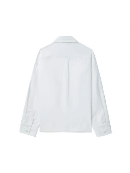 Camisa de algodón de encaje Shushu/tong blanco